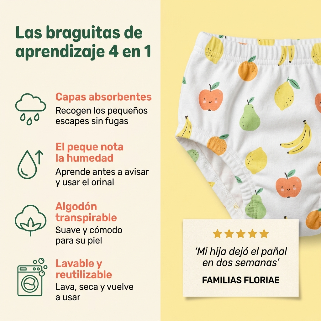Floriae — Ropa interior de aprendizaje reutilizable